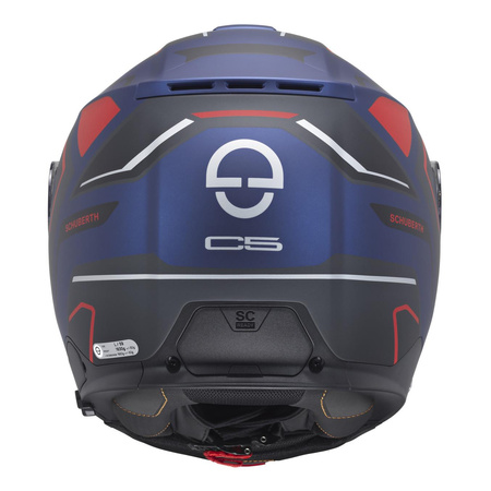Kask motocyklowy SCHUBERTH C5 ECE OMEGA BLUE niebieski czerwony czarny biały