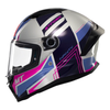 Kask motocyklowy MT STINGER 2 TRON WHITE/PINK/BLUE