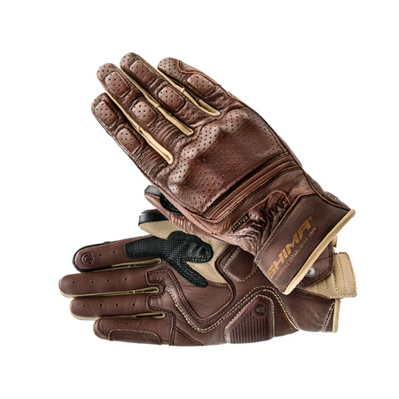 Rękawice motocyklowe turystyczne skórzane Shima AVIATOR jasny brązowy
