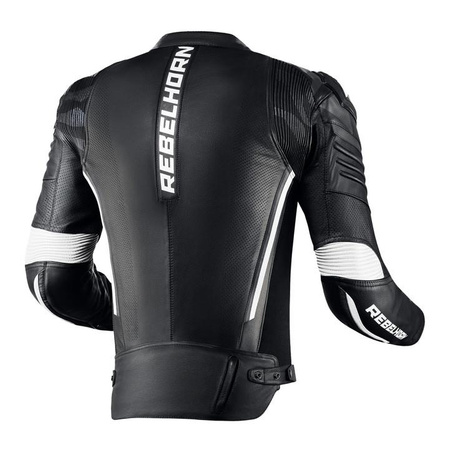 Kurtka motocyklowa skórzana Rebelhorn VANDAL czarny-biały