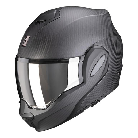 Kask motocyklowy szczękowy SCORPION EXO-TECH EVO CARBON SOLID BLACK MATT czarny mat
