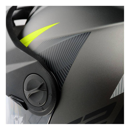 Kask motocyklowy SCHUBERTH E2 ECE DEFENDER YELLOW czarny szary żółty fluo