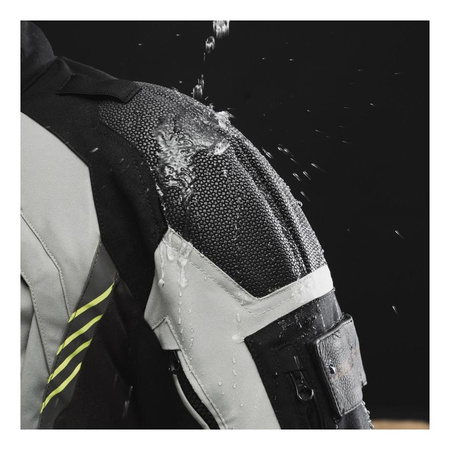 Kurtka motocyklowa tekstylna Rebelhorn PATROL szary-czarny-żółty fluo