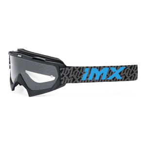 Gogle motocyklowe IMX Mud Black Matt/Grey/Blue - Szyba Clear (1 Szyba W Zestawie)