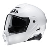 Kask motocyklowy szczękowy z daszkiem HJC C80 perłowy biały