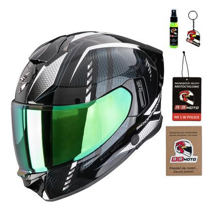 Kask integralny SCORPION EXO-530 AIR THERAS BLACK/CHAMELEON/WHITE czarny fioletowy biały