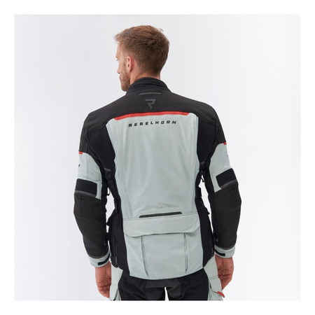 Kurtka motocyklowa tekstylna turystyczna Rebelhorn RANGE czarny-szary-złoty