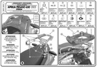 KAPPA Stelaż kufra motocyklowego centralnego BENELLI BN 302 (15-18) ( BEZ PŁYTY ) - WYCOFANE Z OFERY