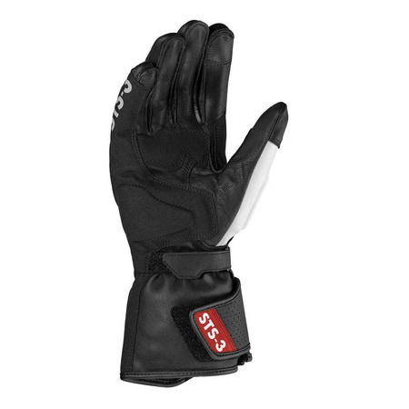 Rękawice motocyklowe SPIDI STS-3 RED czarny czerwony biały