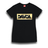 Koszulka codzienna T-shirt damska DAVCA LOGO BLACK/GOLD czarny złoty