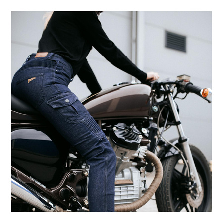Spodnie jeans damskie BROGER OHIO RAW NAVY granatowy