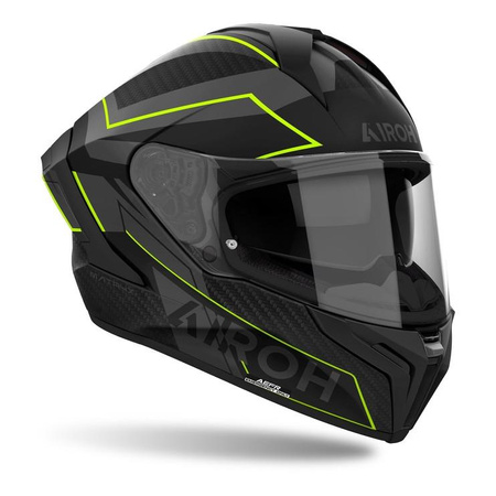 Kask motocyklowy AIROH MATRYX SENTINEL YELLOW MATT żółty fluo szary czarny