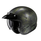 Kask motocyklowy otwarty HJC V31 Flame czarny