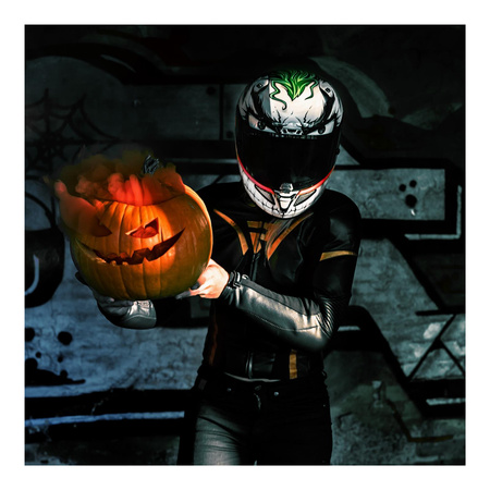 Damska kurtka motocyklowa skórzana Rebelhorn REBEL czarny-złoty