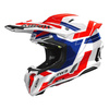 Kask cross AIROH TWIST 3 DYNASTY BLUE RED GLOSS biały czerwony niebieski