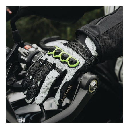 Rękawice motocyklowe miejskie Rebelhorn PATROL krótkie czarny-szary