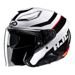 Kask motocyklowy otwarty HJC F31 Naby srebrny/biały