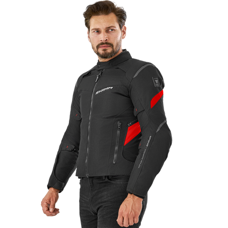 Kurtka motocyklowa tekstylna miejska/turystyczna Shima RUSH 2.0 czerwony