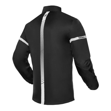 Kurtka przeciwdeszczowa odblaskowa motocyklowa Rebelhorn HORIZON czarny unisex