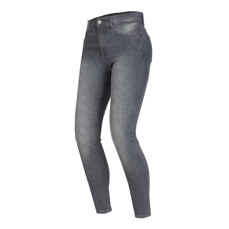 Damskie jeansy motocyklowe OZONE STRIKER Slim Fit sprany szary
