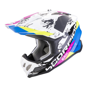 Kask motocyklowy SCORPION VX 22 AIR CX WHITE/BLACK/BLUE biały czarny niebieski
