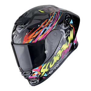Kask motocyklowy SCORPION EXO-R1 EVO II AIR SAVAGE BLACK/BLUE/PINK czarny niebieski różowy