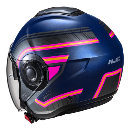 Kask motocyklowy otwarty HJC I40N Linia niebieski/różowy