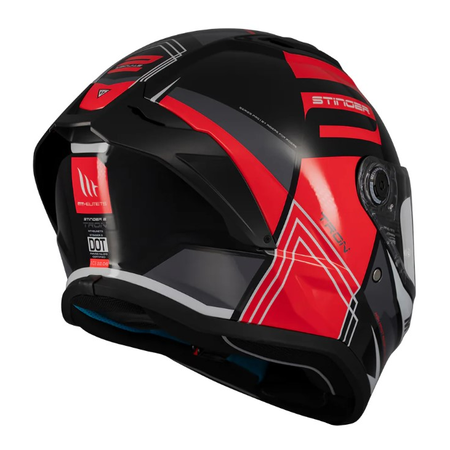 Kask motocyklowy MT STINGER 2 TRON BLACK/GREY/RED