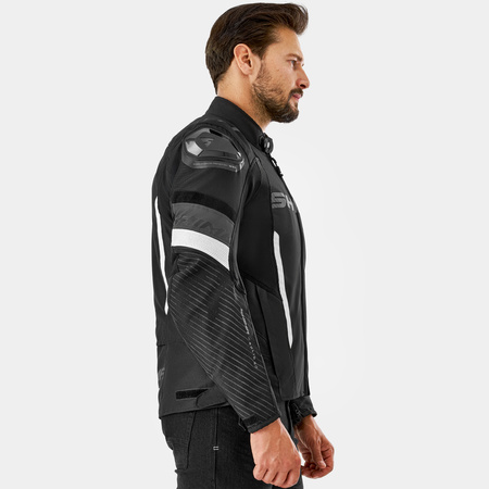 Kurtka motocyklowa tekstylna miejska/sportowa Shima SOLID 2.0 czarny/biały