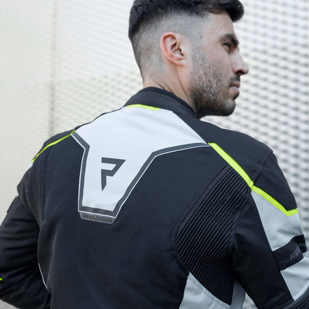 Kurtka motocyklowa tekstylna Rebelhorn HIFLOW IV czarny-srebrny