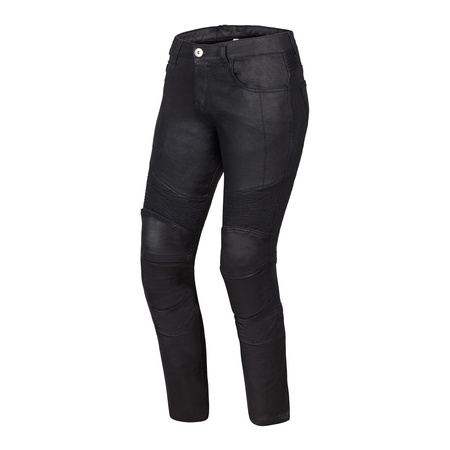 Damskie jeansy motocyklowe OZONE ROXY WAXED czarne