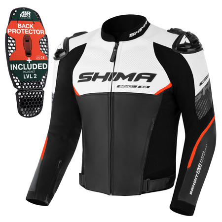 Kurtka motocyklowa sportowa/miejska skórzana Shima BANDIT 2.0 czerwony