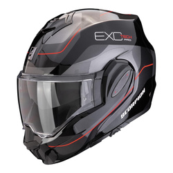 Kask motocyklowy SCORPION EXO-TECH EVO PRO COMMUTA BLACK/SILVER/RED czarny srebrny czerwony