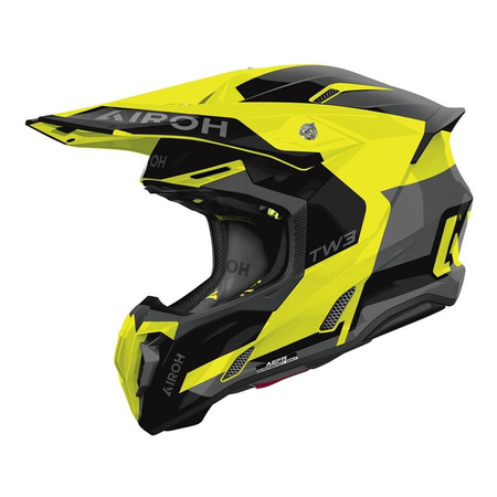 Kask cross AIROH TWIST 3 FANCY YELLOW GLOSS czarny szary żółty