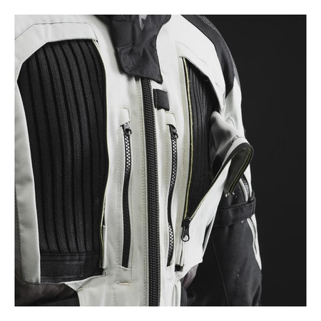 Kurtka motocyklowa tekstylna Rebelhorn PATROL szary-czarny-żółty fluo