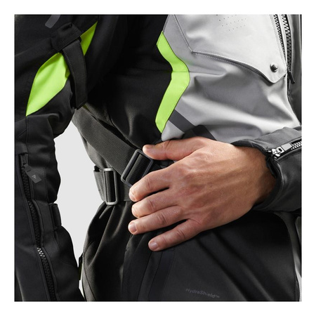 Kurtka motocyklowa tekstylna Rebelhorn HIKER IV czarny-szary-żółty fluo