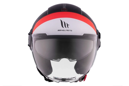 Kask motocyklowy MT VIALE SV S 68 UNIT MATT RED czarny biały czerwony