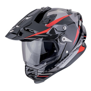 Kask motocyklowy SCORPION ADF-9000 AIR FEAT BLACK/SILVER/RED czarny srebrny czerwony