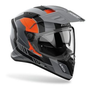 Kask motocyklowy AIROH BANDIT HORN ORANGE MATT pomarańczowy szary czarny