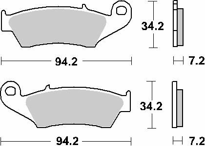 SBS KLOCKI HAMULCOWE KH185 / KH389 OFF-ROAD CARBON