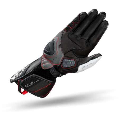 Rękawice motocyklowe Shima ST-3 biały/czerwony
