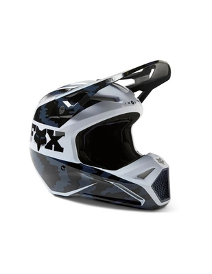 Kask dla dzieci motocyklowy cross offroad mtb FOX V1 Nuklr czarny Junior