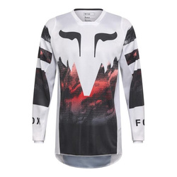 Bluza motocyklowa cross FOX 180 KAIROS WHITE/FLUO RED biały czerwony fluo