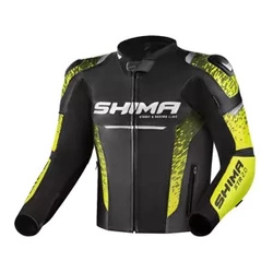 Kurtka motocyklowa skórzana sportowa Shima STR 2.0 czarny/fluo