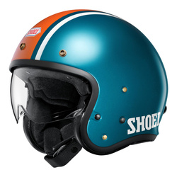 Kask motocyklowy otwarty SHOEI J.O 2 AVENTURE TC-2 niebieski pomarańczowy