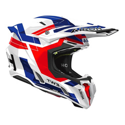 Kask cross AIROH TWIST 3 DYNASTY BLUE RED GLOSS biały czerwony niebieski