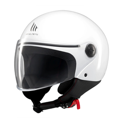 Kask motocyklowy MT STREET S SOLID GLOSS PEARL WHITE biały