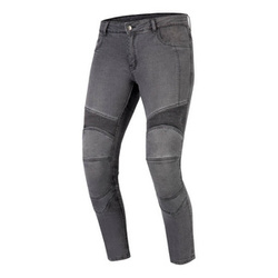 Damskie jeansy motocyklowe OZONE ROXY sprany czarne