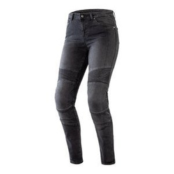Damskie jeansy motocyklowe OZONE AGNESS II czarny sprany