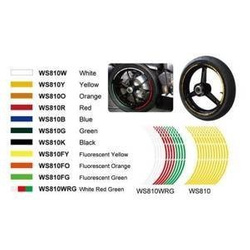 Taśma paski na rant felgi motocyklowej KEITI FLUO. ORANGE